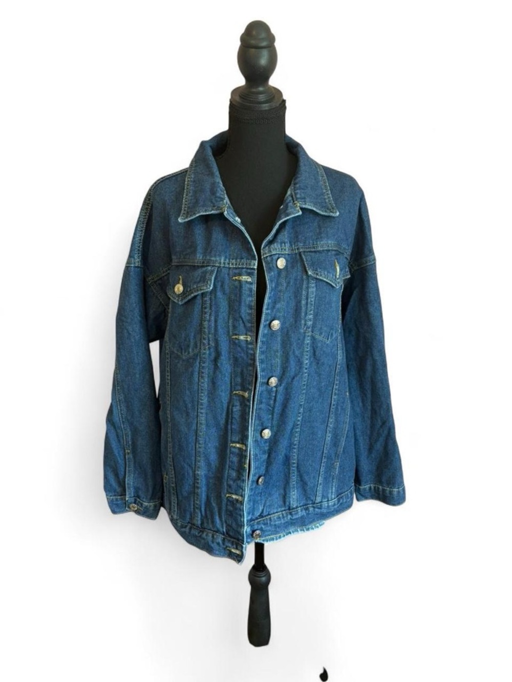 Classic Blue Denim Jacket - Women's Casual Jacket, Size M